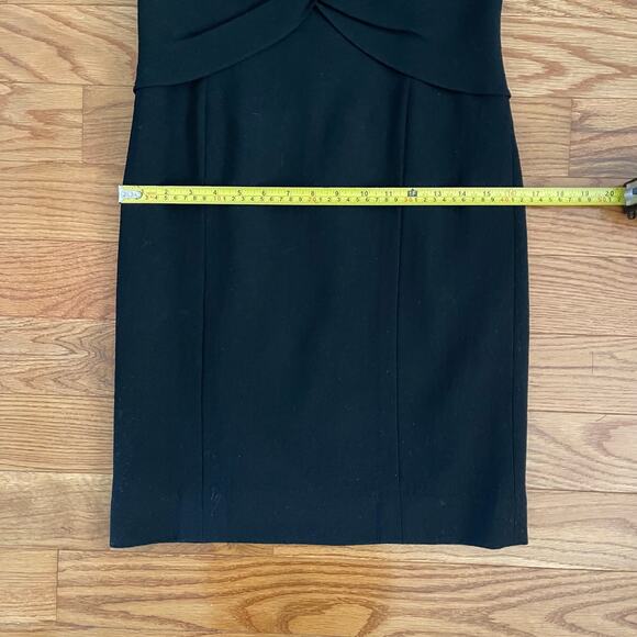 Tory Burch Patrice Twist Front Sheath Dress Sz 4 Black Classic Workwear Cocktail - Picture 12 of 13